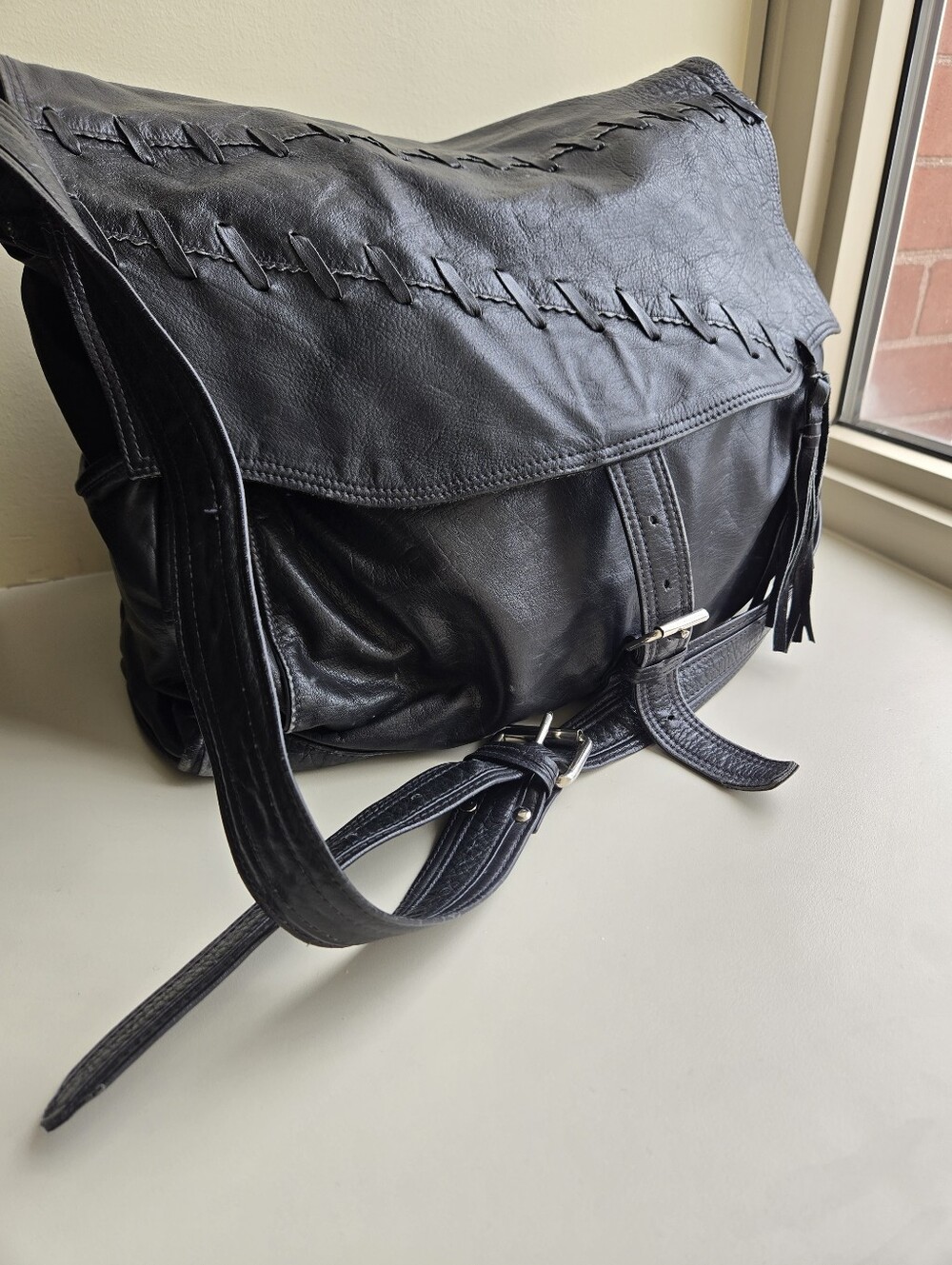Vintage Leather Messenger Bag